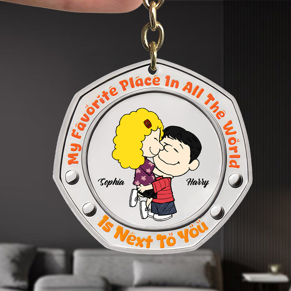 Personalized Acrylic Keychain My Favorite Place Gift for Couple