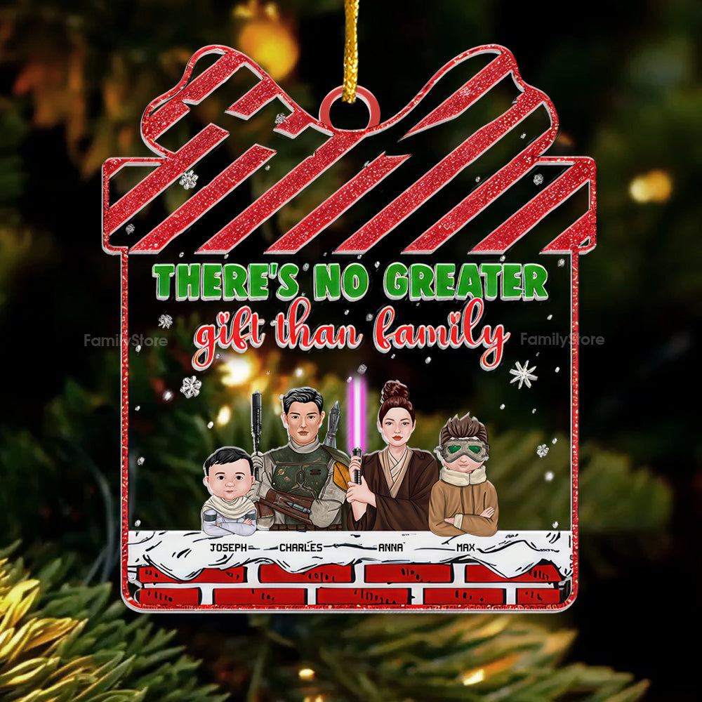 Personalized Acrylic Family Ornament with Custom Names - Gift for Family