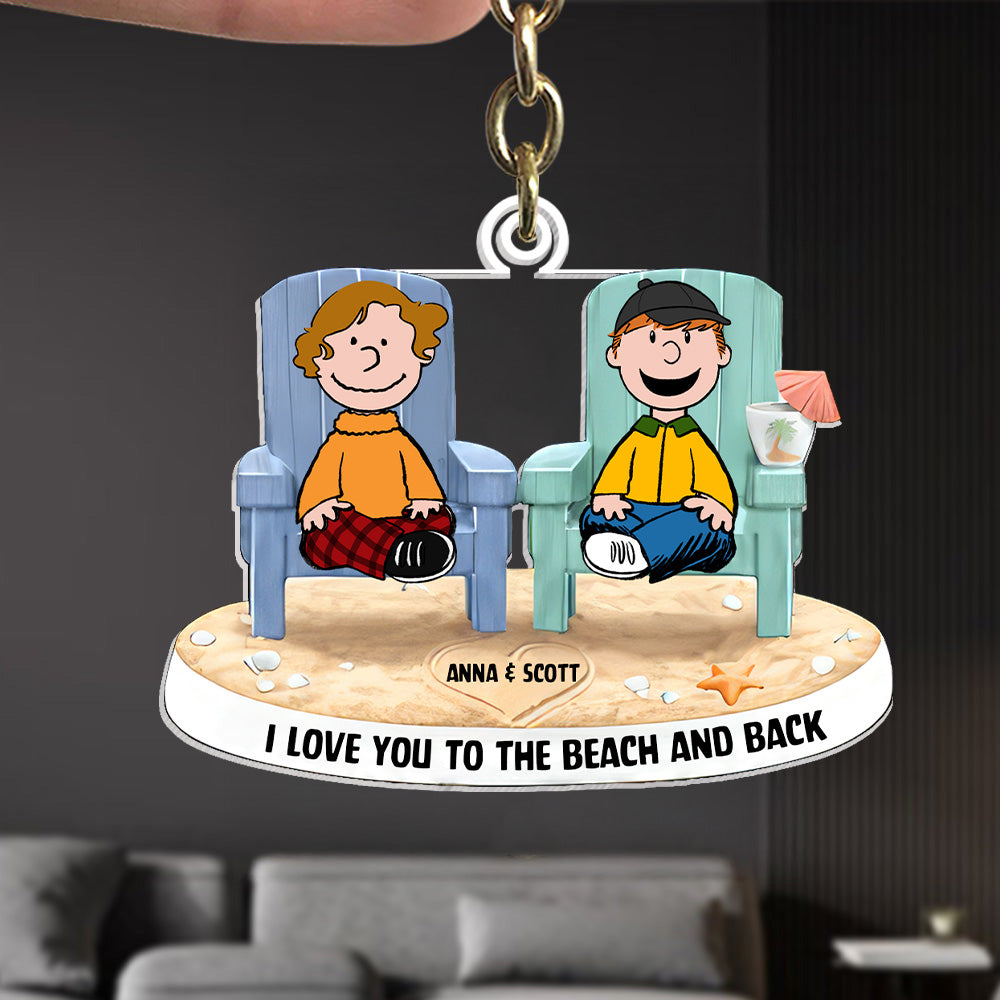 Personalized Acrylic Keychain Couple Gift for Him or Her
