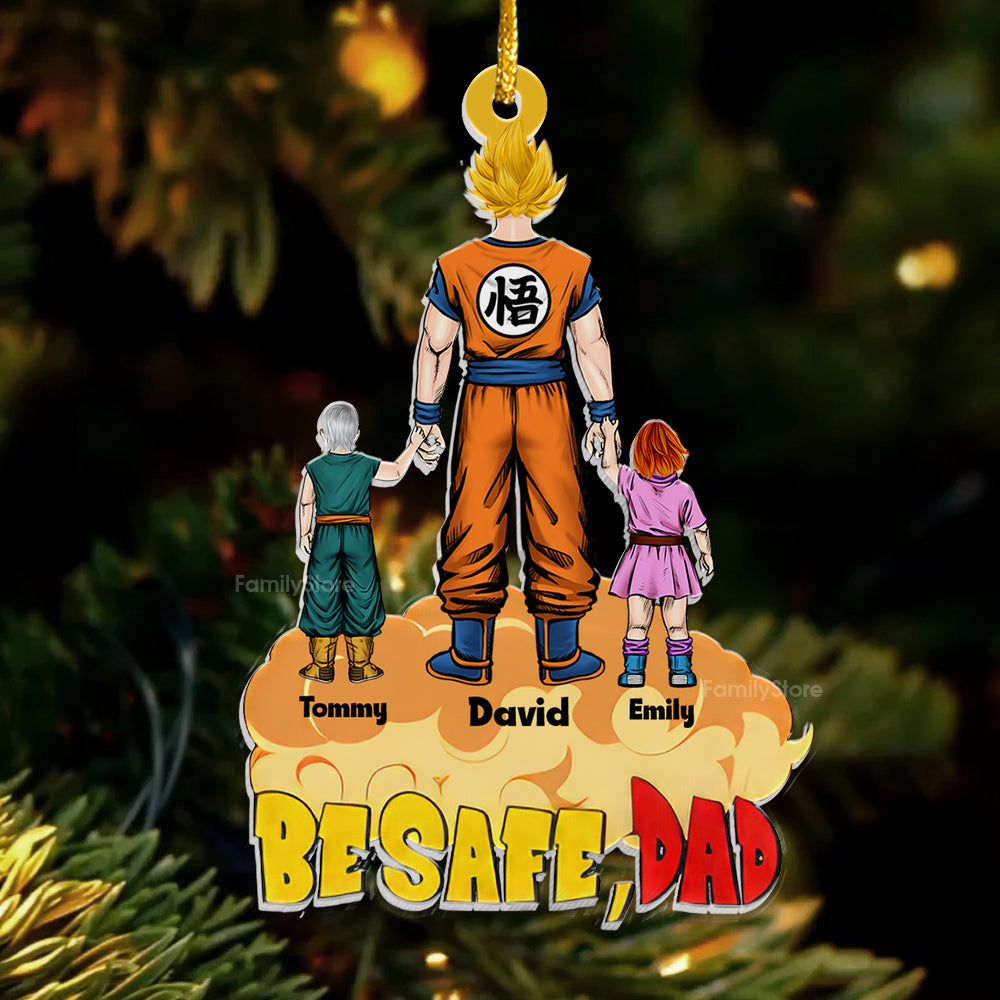 Personalized Acrylic Ornament Super Saiyan Dad Gift for Him