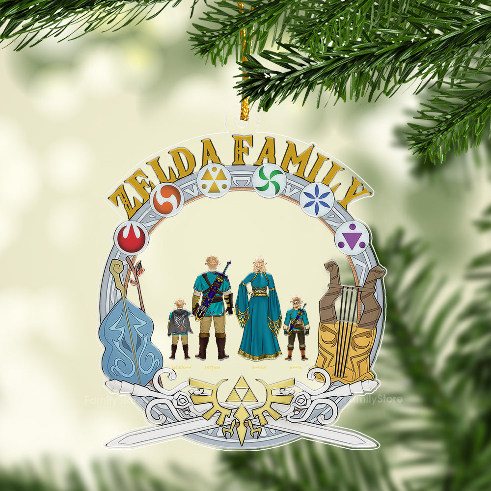 Personalized Zelda Family Acrylic Ornament Gift for Family