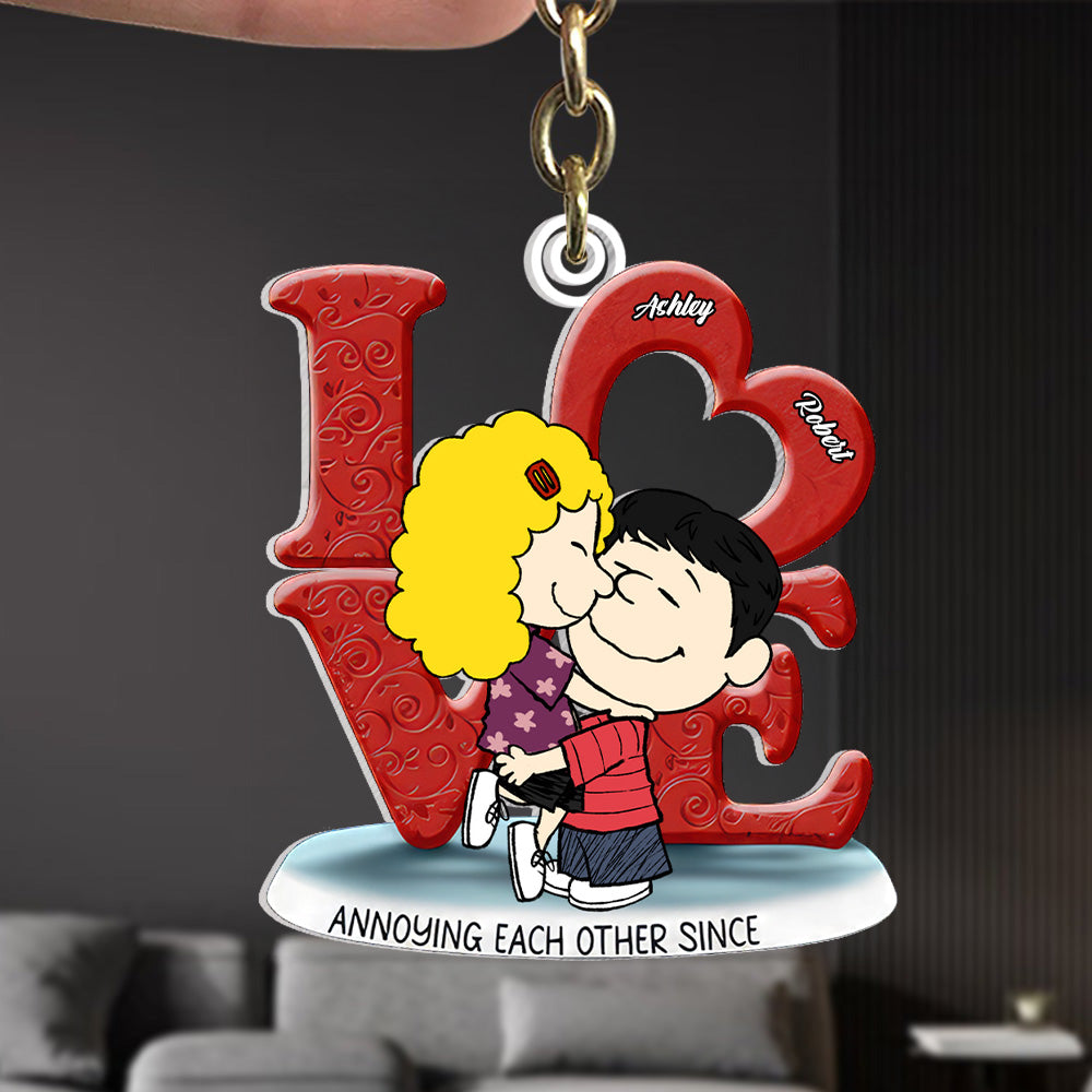 Personalized Acrylic Keychain for Couples - Annoying Each Other Gift