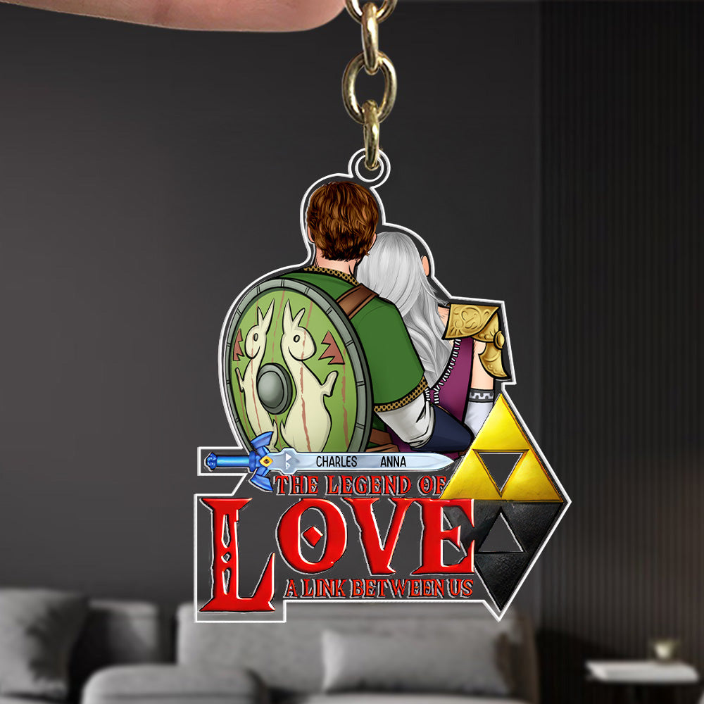 Personalized Zelda Acrylic Keychain for Couples Gift Idea