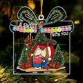 Personalized Acrylic Christmas Ornament Gift for Couple - Sweet Peanuts Theme