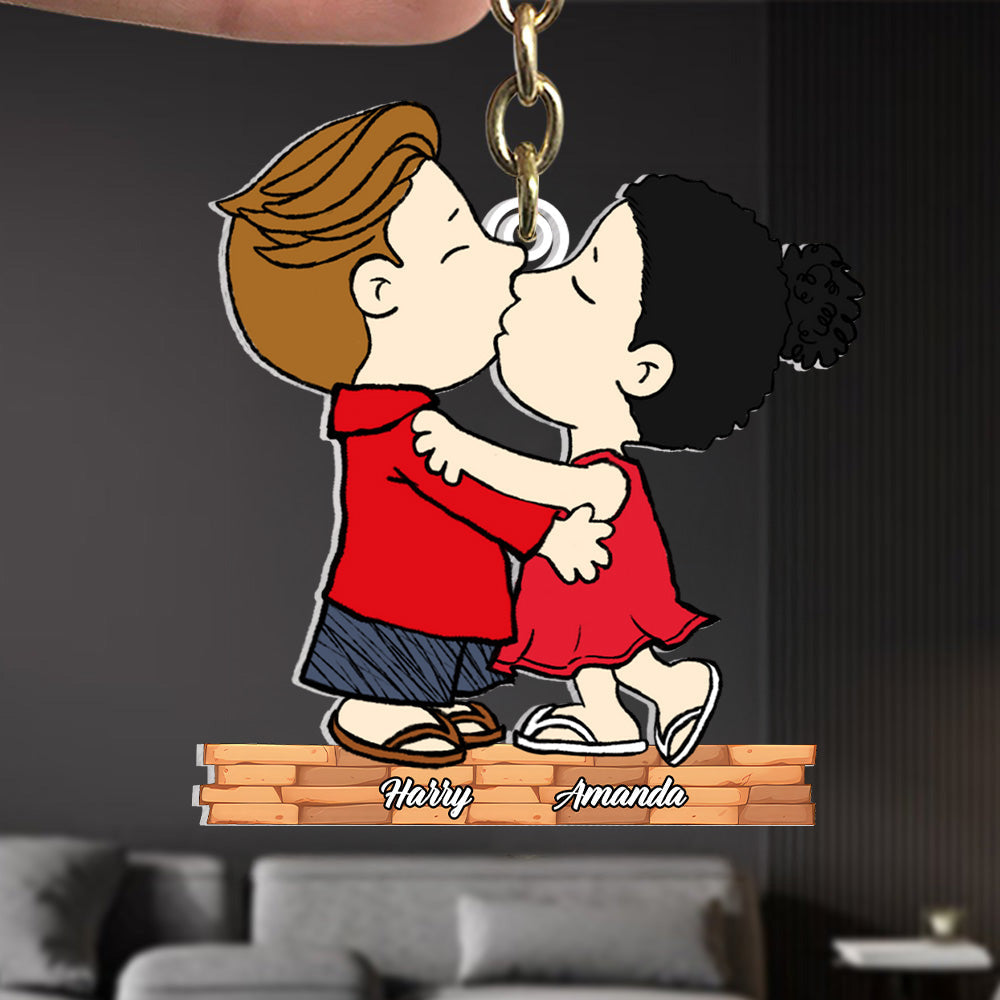 Personalized Acrylic Keychain for Couples - Grow Old Together Gift