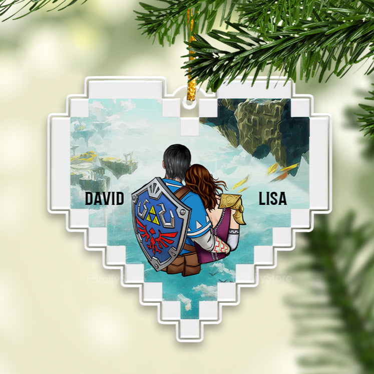 Personalized Zelda Acrylic Ornament Unique Couple Gift for Anniversary