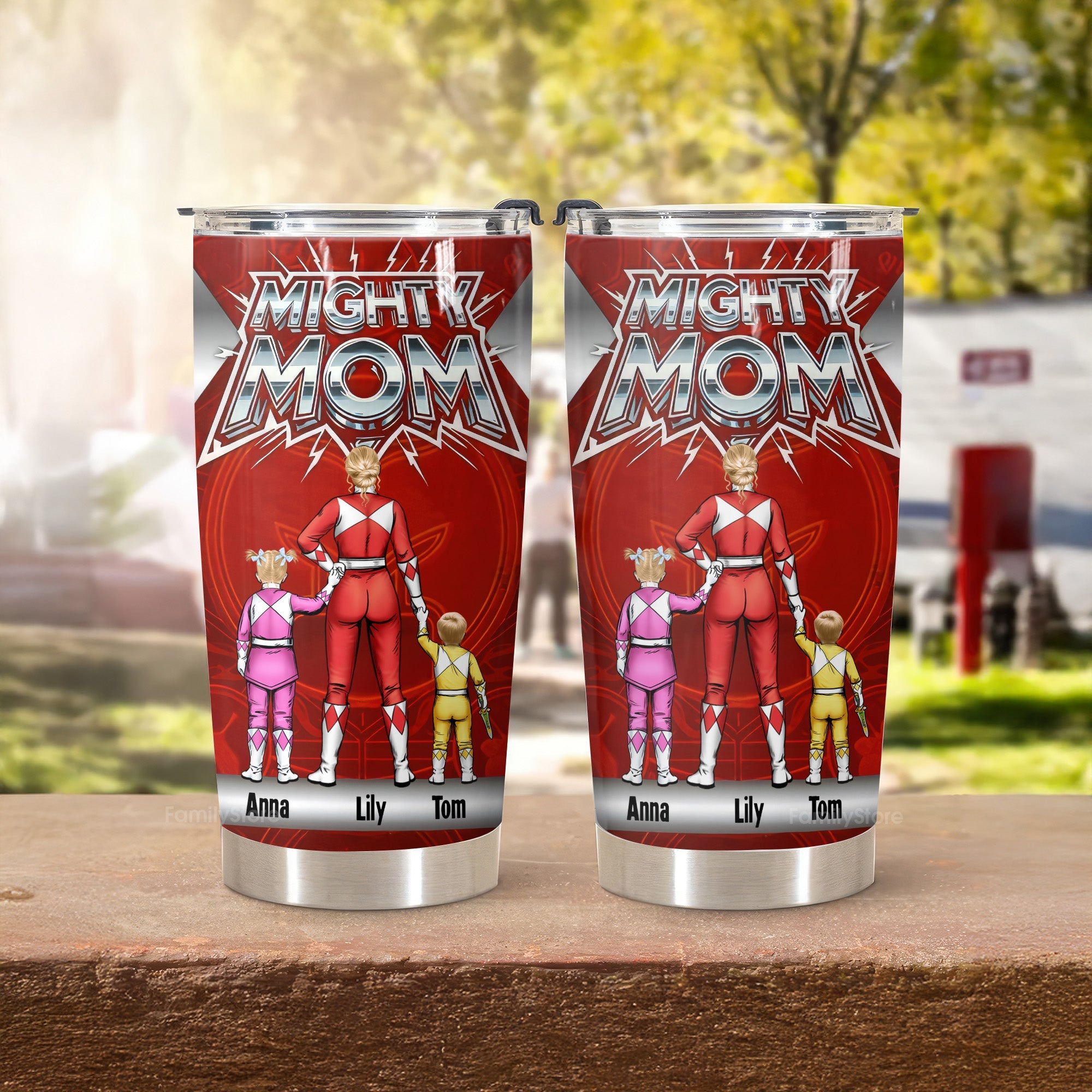Personalized Mighty Mom Tumbler Gift for Mother's Day - Custom Stainless Steel
