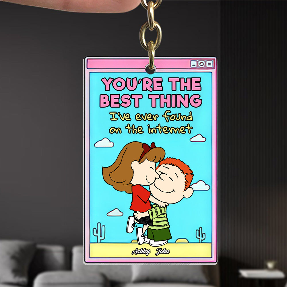 Personalized Acrylic Keychain for Couples Custom Names Gift