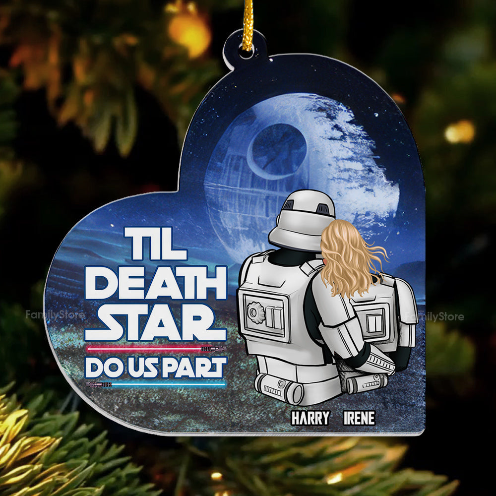 Personalized Acrylic Ornament Till Death Do Us Part Gift for Couples