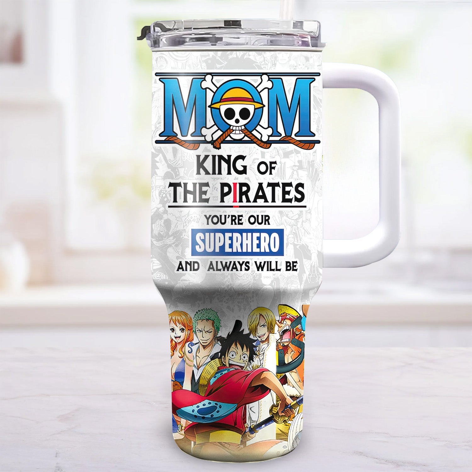 Personalized 40oz Tumbler Cup with Straw for Mom | Mother's Day Gift