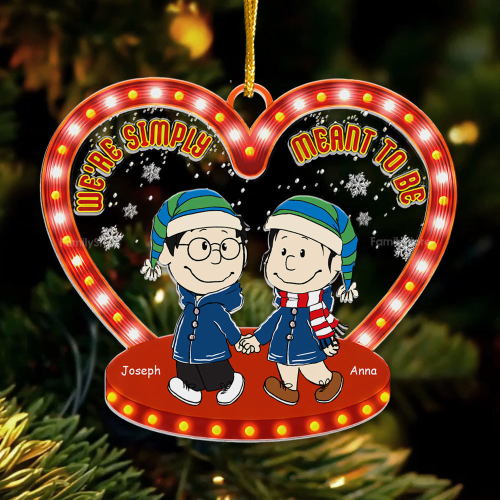 Personalized Acrylic Ornament Heart Couple Gift Unique Keepsake