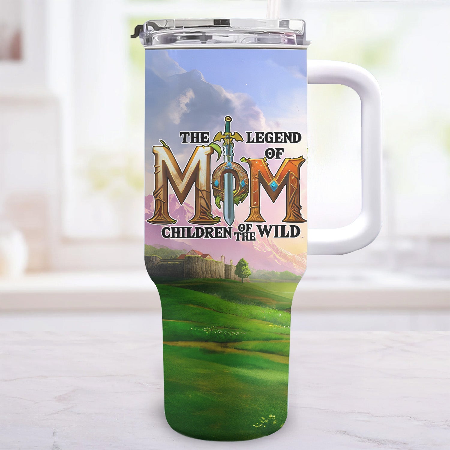 Personalized 40oz Tumbler with Straw for Mom - Legend of Mom Children of the Wild Gift