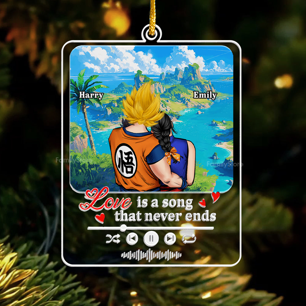 Personalized Acrylic Ornament Love Song Gift for Couples