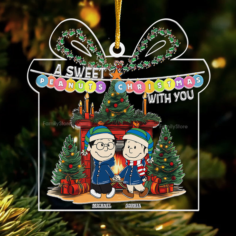 Personalized Acrylic Christmas Ornament for Couples - Unique Holiday Gift
