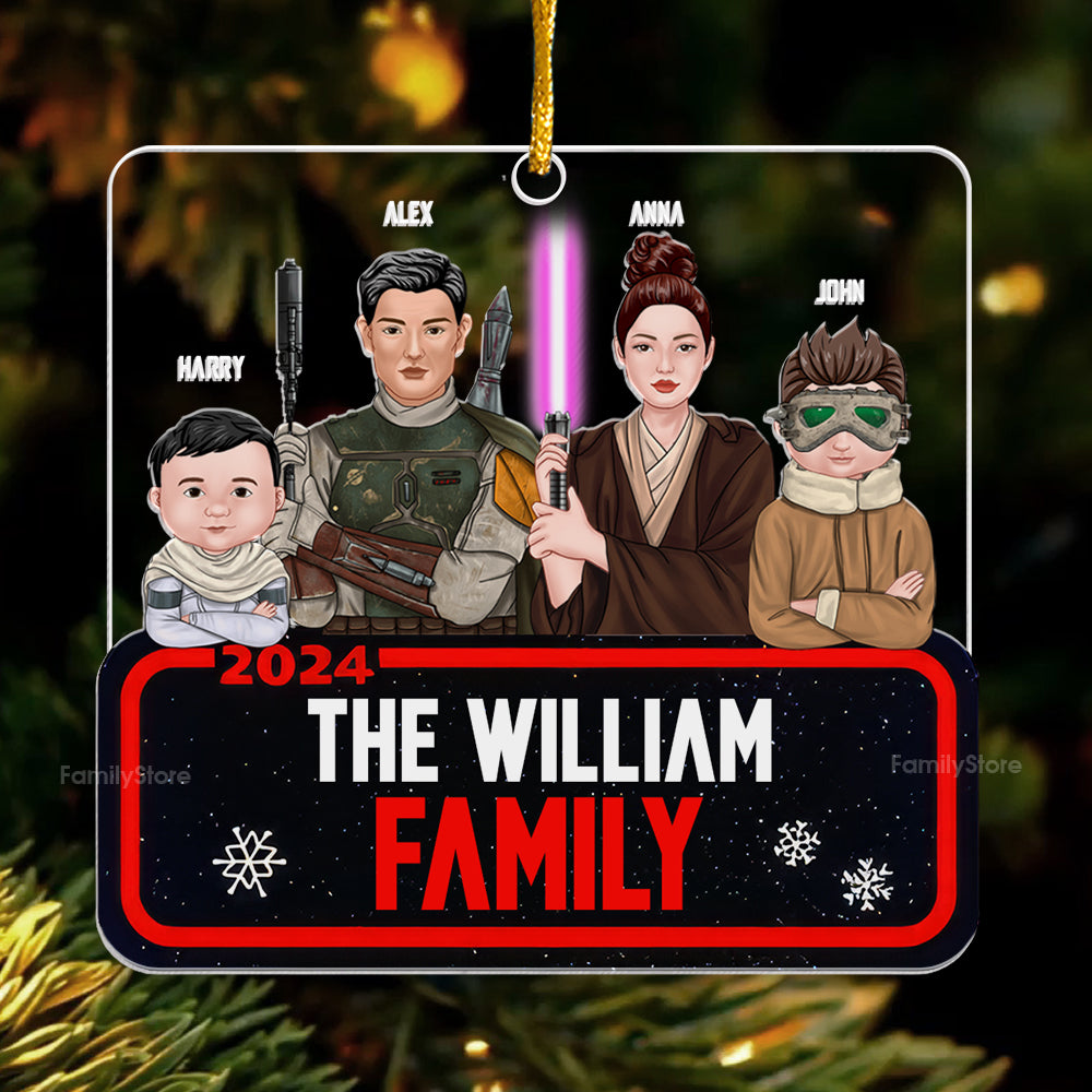 Personalized Galaxy Acrylic Ornament Custom Family Gift