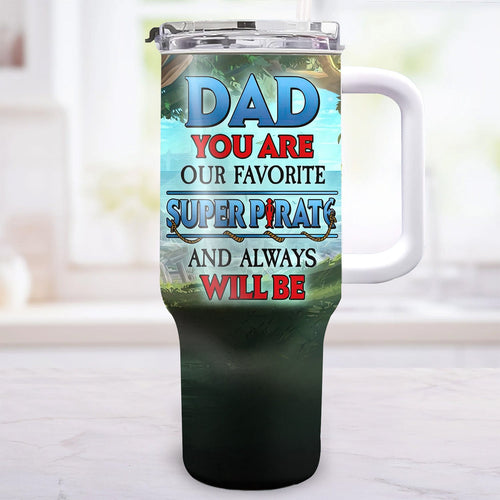 Personalized 40oz Tumbler with Straw for Dad | Father's Day Gift Tumbler GradoCreations