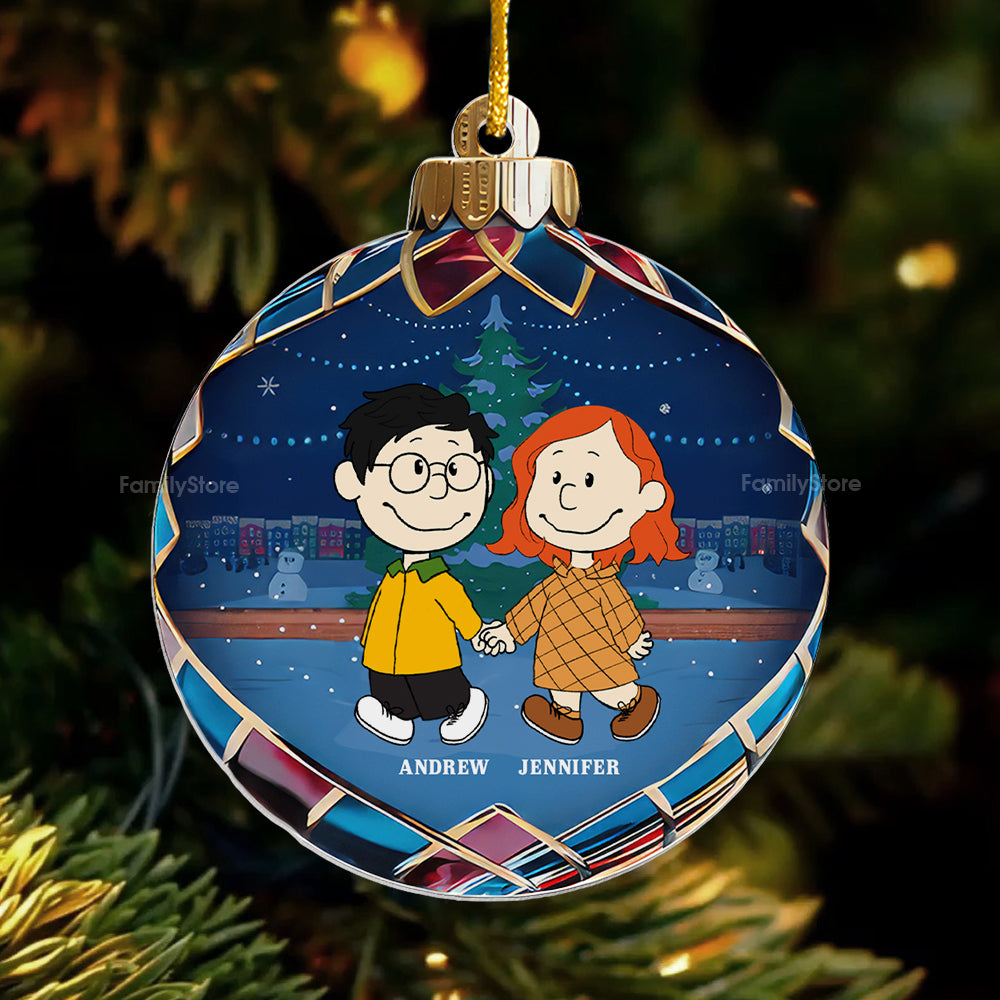 Personalized Acrylic Christmas Ornament for Couple Gift