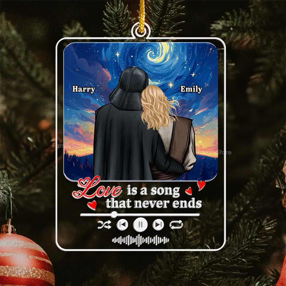 Personalized Acrylic Ornament Love Gift for Couples | Custom Name