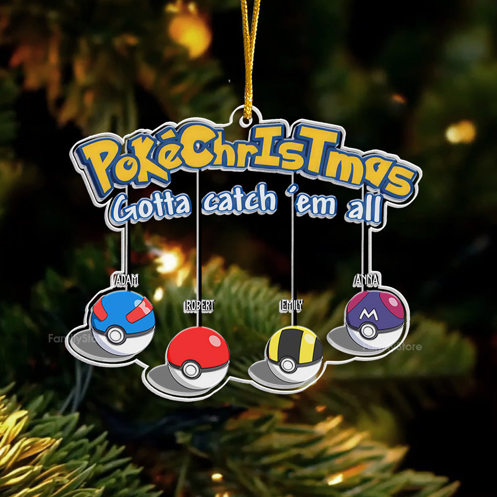 Personalized Acrylic Christmas Ornament Custom Family Gift