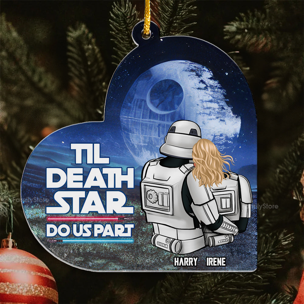 Personalized Acrylic Ornament Till Death Do Us Part Gift for Couples
