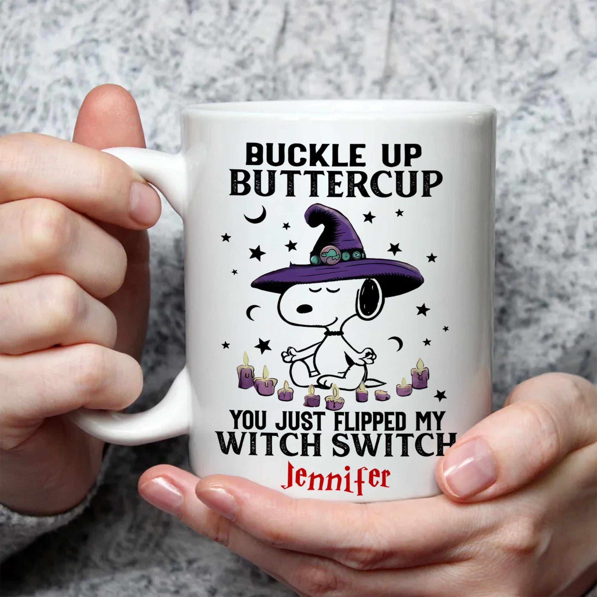 Personalized Halloween Mug Buckle Up Buttercup Gift for Family