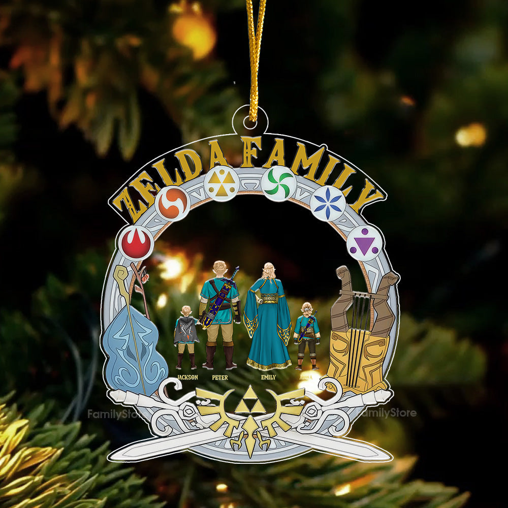 Personalized Zelda Family Acrylic Ornament Gift for Family