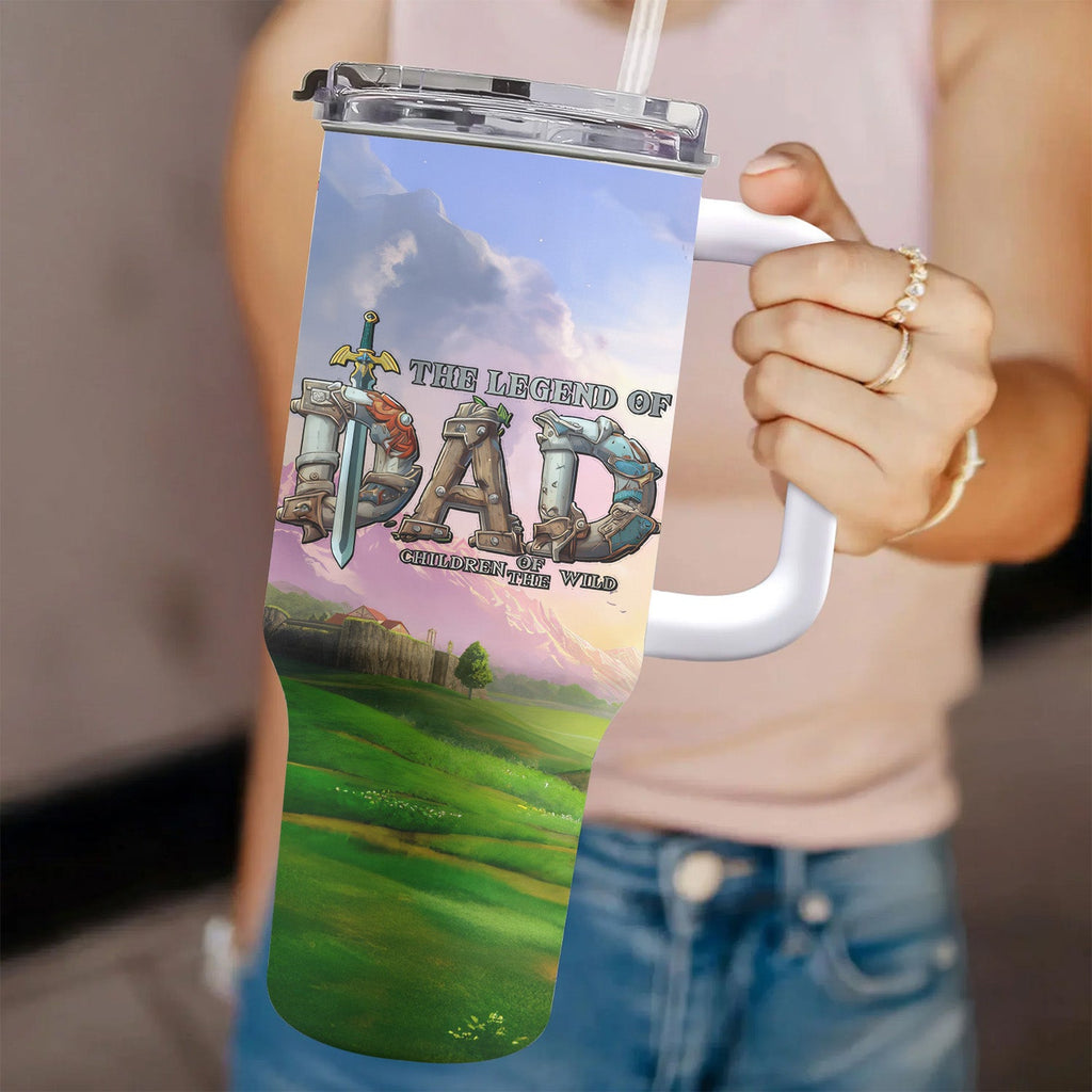 Personalized 40oz Tumbler Cup Legend of Dad Children of the Wild Gift for Father's Day