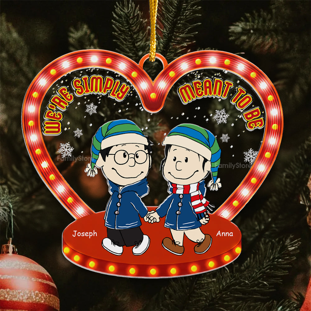 Personalized Acrylic Ornament Heart Couple Gift Unique Keepsake