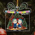 Personalized Acrylic Christmas Ornament for Couples - Unique Holiday Gift