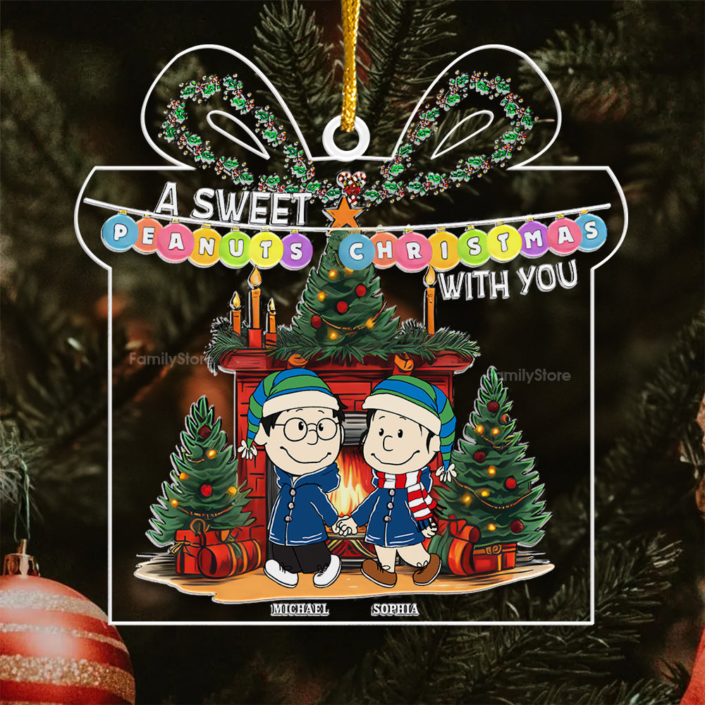 Personalized Acrylic Christmas Ornament for Couples - Unique Holiday Gift