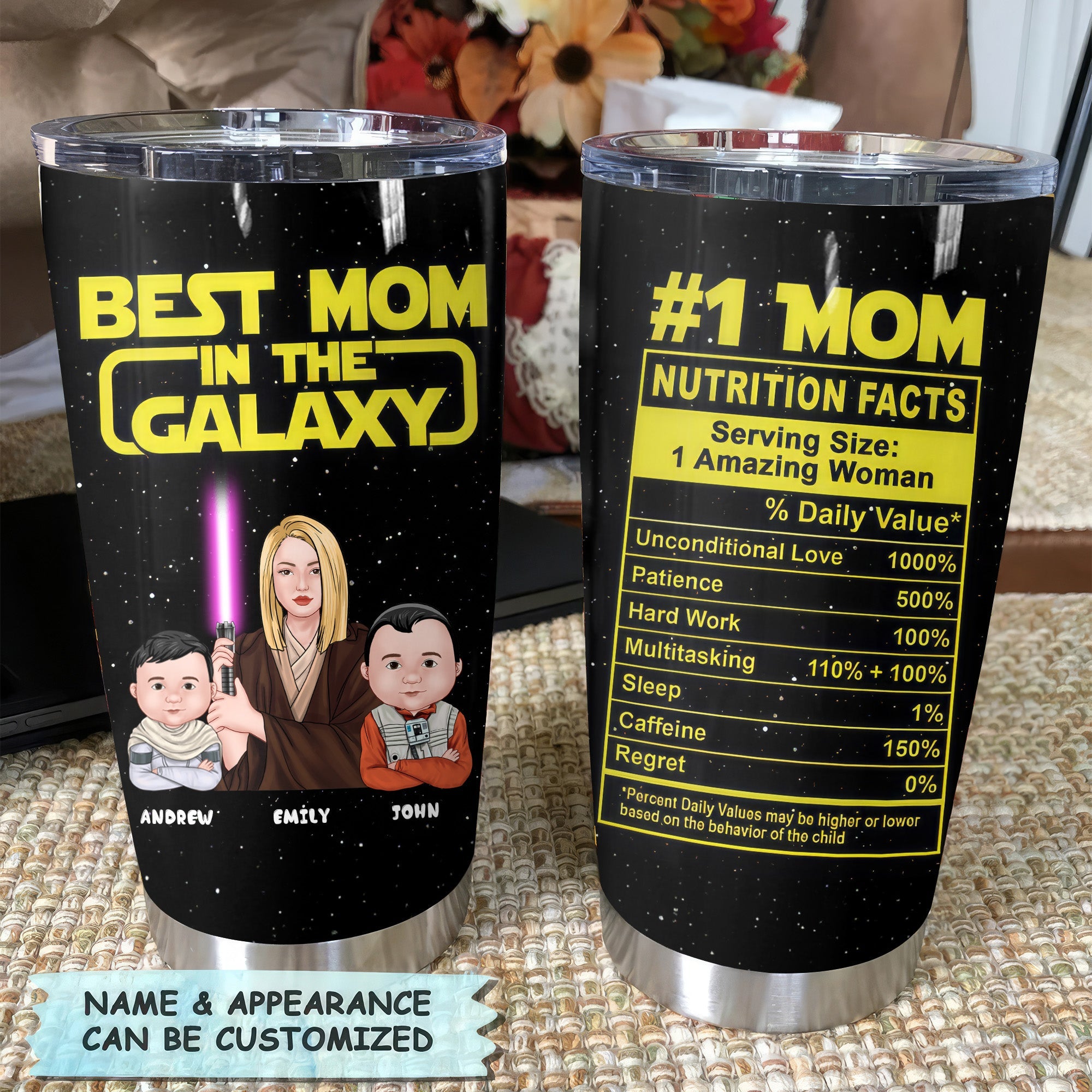 Personalized Best Mom In The Galaxy Tumbler | Unique Gift for Mom