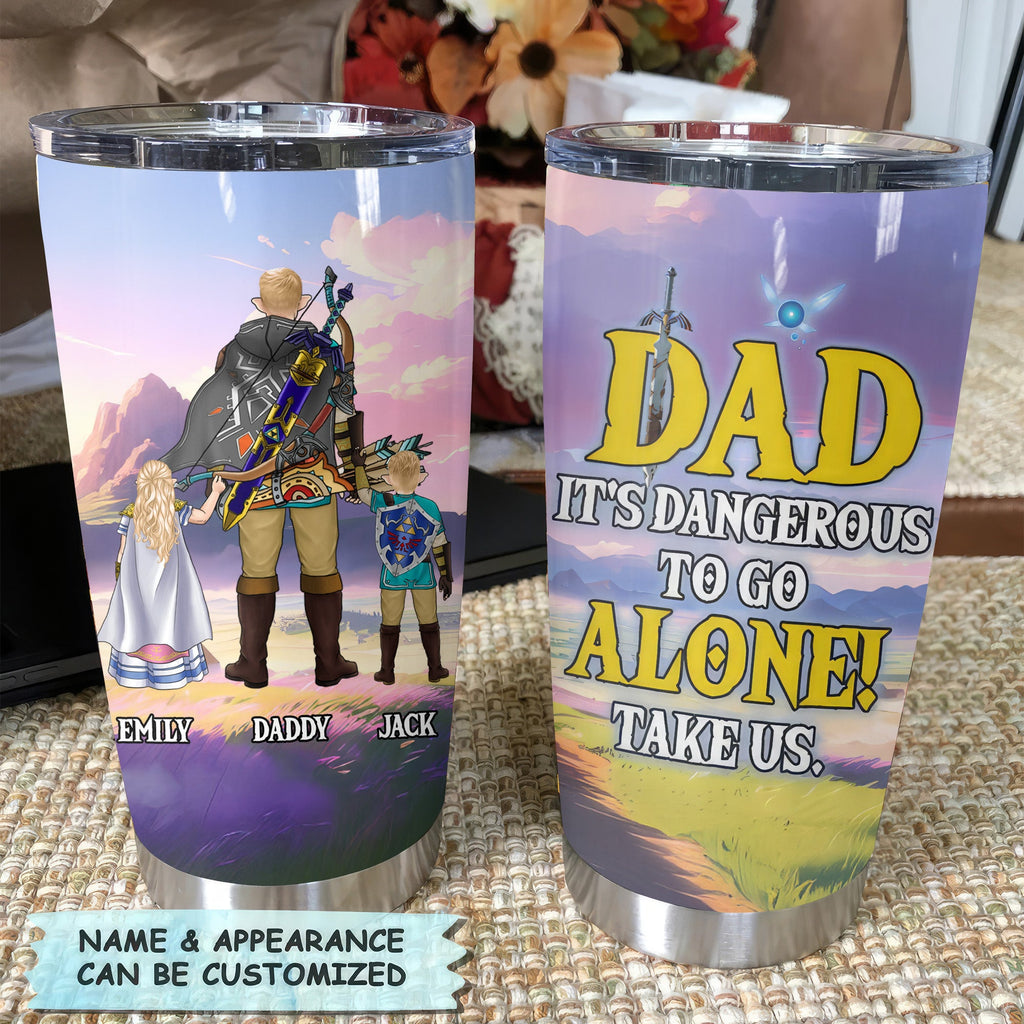 Personalized Stainless Steel Tumbler Dad Gift Adventure Custom Family Design