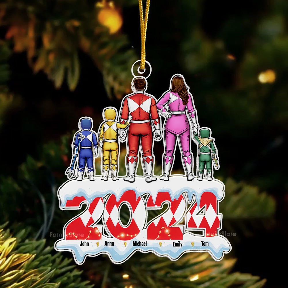 Personalized Family Acrylic Ornament Custom Gift for Christmas