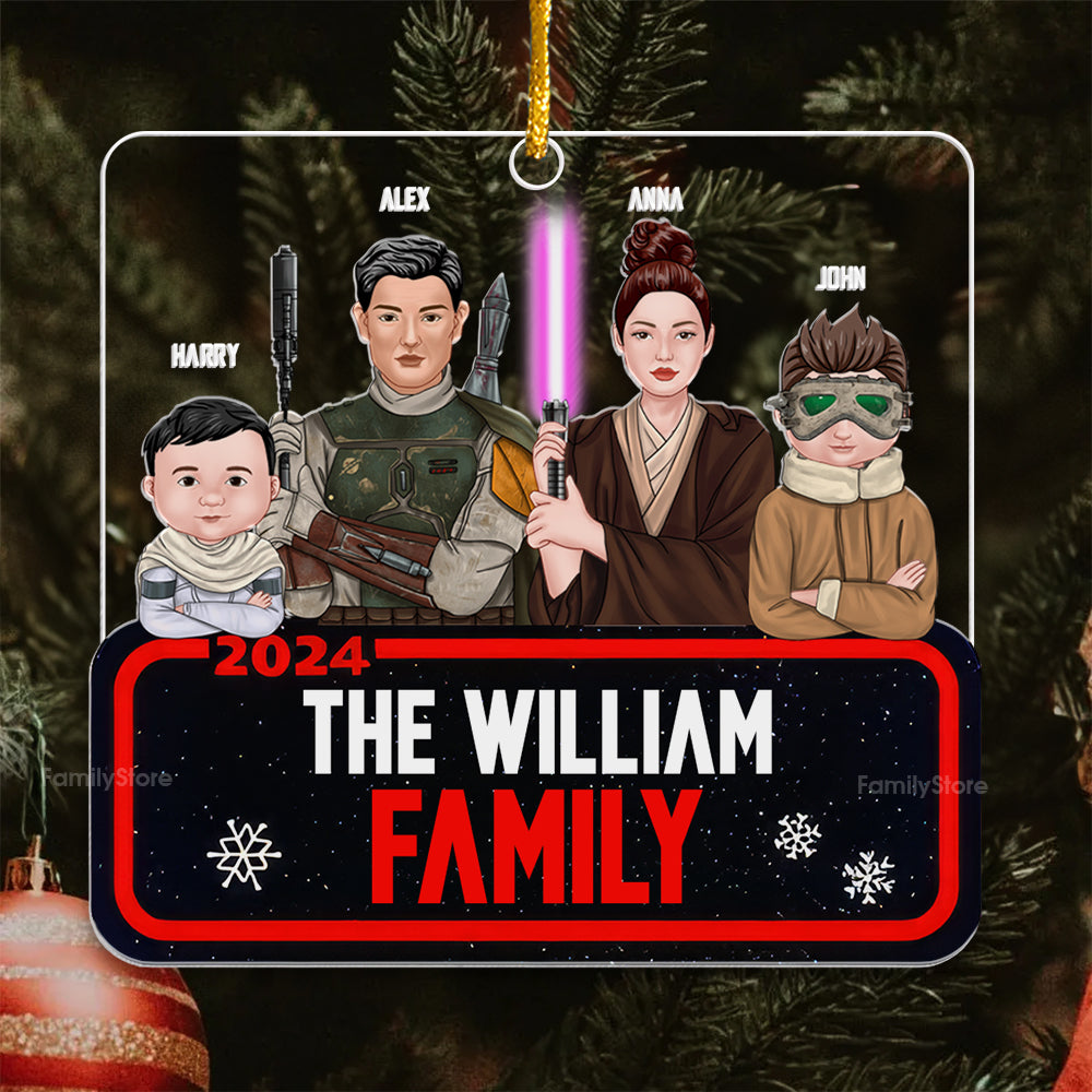 Personalized Galaxy Acrylic Ornament Custom Family Gift