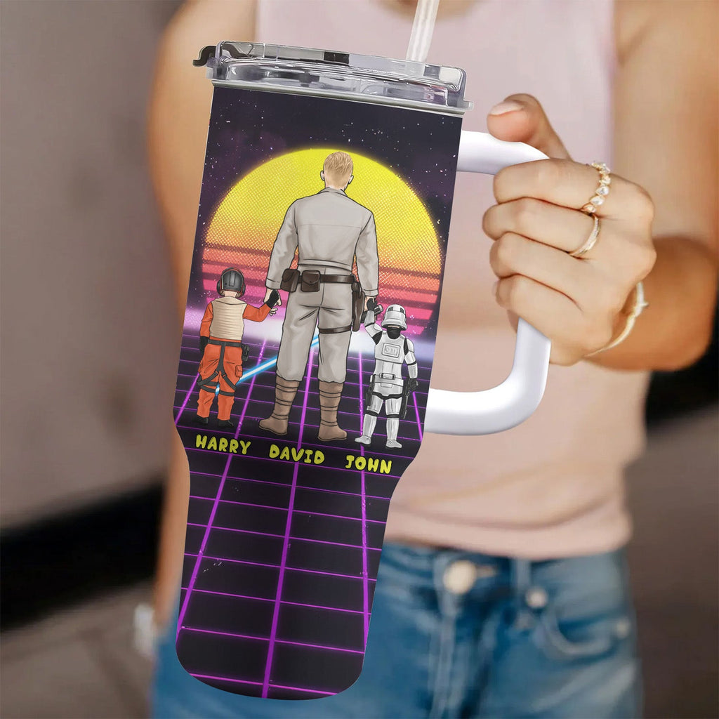 Personalized 40oz Tumbler for Dad - Best Dad in the Galaxy Gift