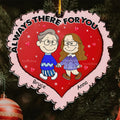 Personalized Acrylic Ornament Heart for Couple Christmas Gift
