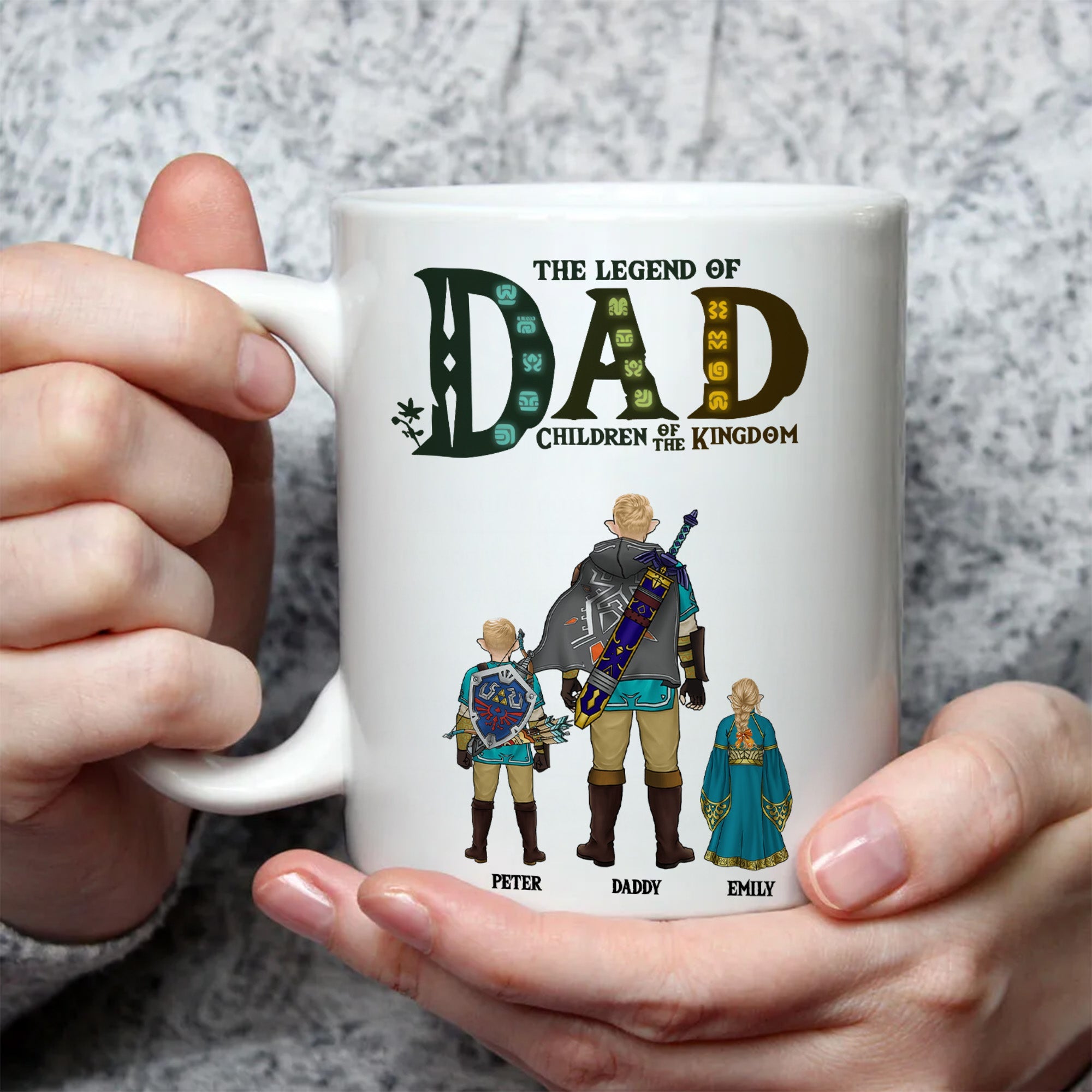Personalized Legend of Dad Mug Gift for Grandpa, Husband