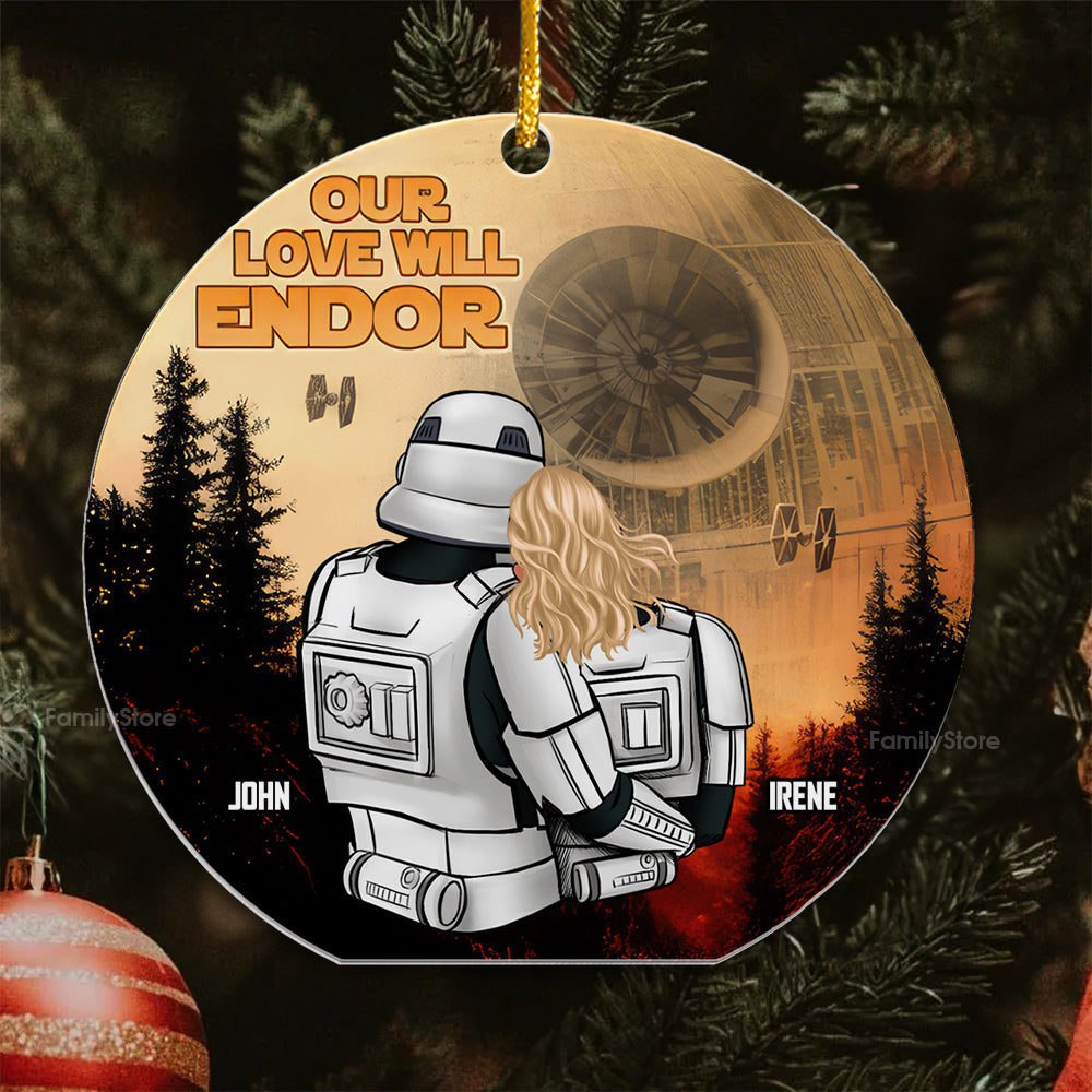 Personalized Acrylic Ornament Our Love Will Endor Gift for Couple