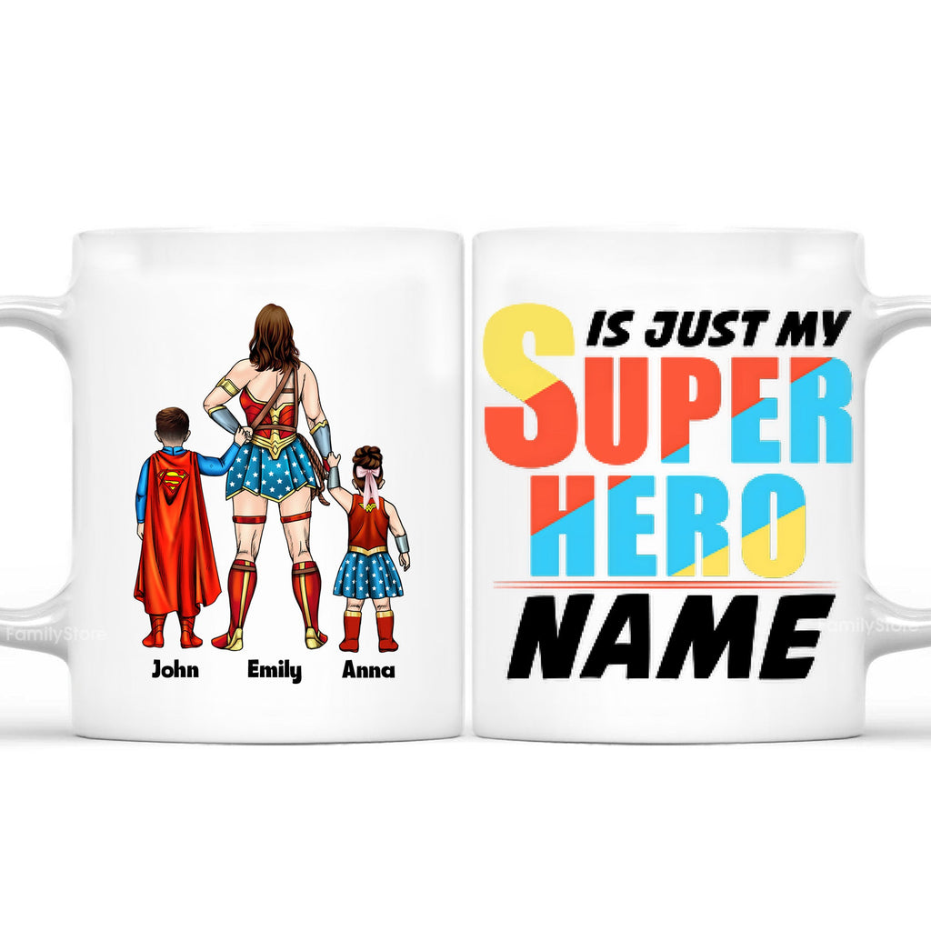 Personalized Superhero Mug Gift for Mom | Custom Names