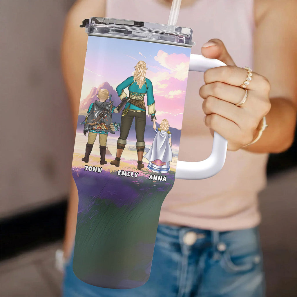 Personalized 40oz Tumbler for Mom with Zelda Design - Gift for Mother's Day