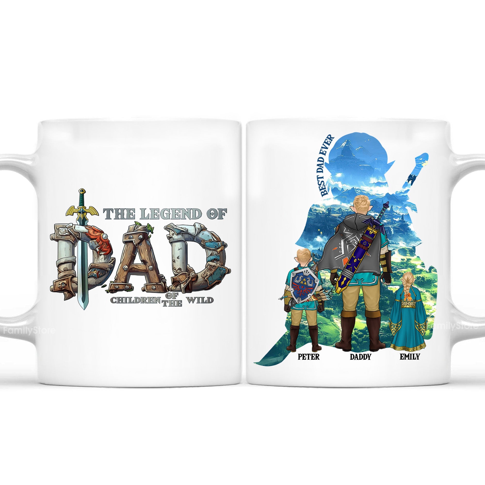 Personalized Gaming Mug for Dad - Custom Legend of Dad Gift