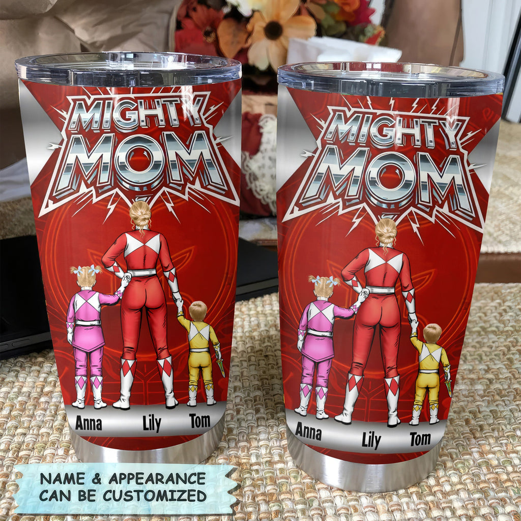 Personalized Mighty Mom Tumbler Gift for Mother's Day - Custom Stainless Steel