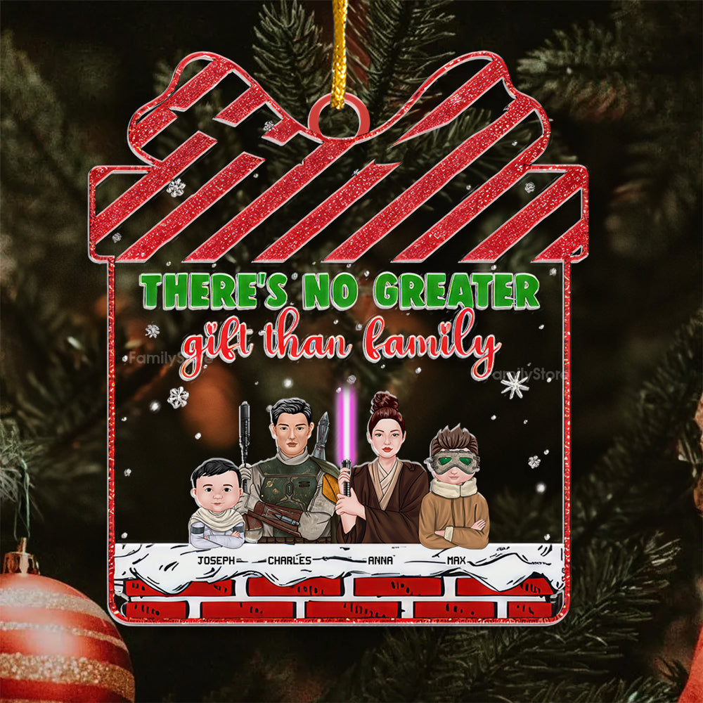 Personalized Acrylic Family Ornament with Custom Names - Gift for Family