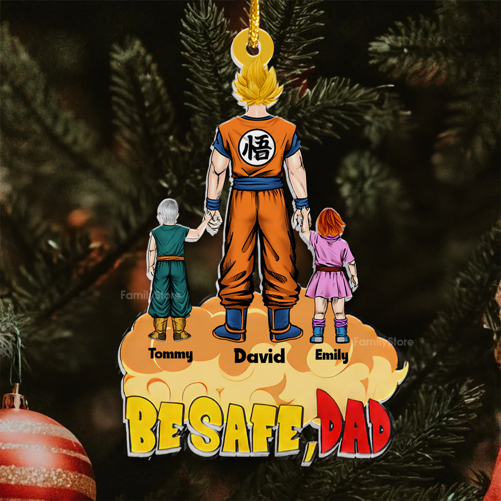Personalized Acrylic Ornament Super Saiyan Dad Gift for Him