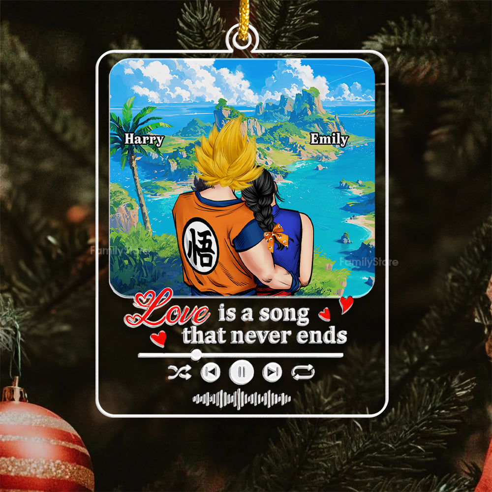 Personalized Acrylic Ornament Love Song Gift for Couples