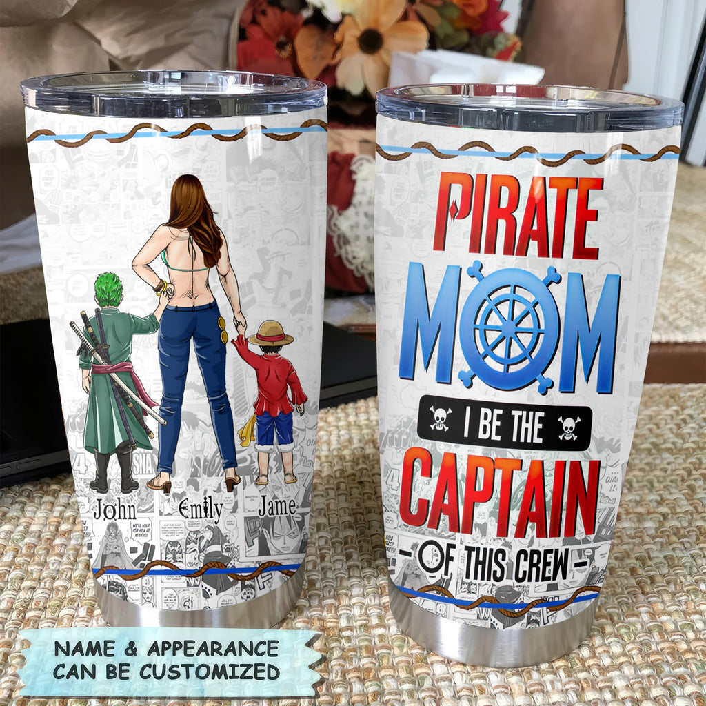 Personalized Pirate Mom Stainless Steel Tumbler - Unique Mother's Day Gift