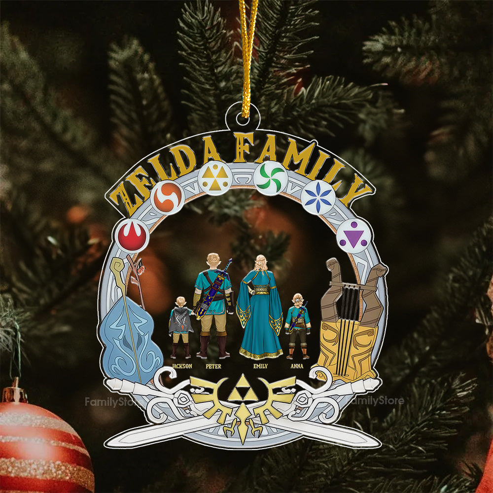 Personalized Zelda Family Acrylic Ornament Gift for Family