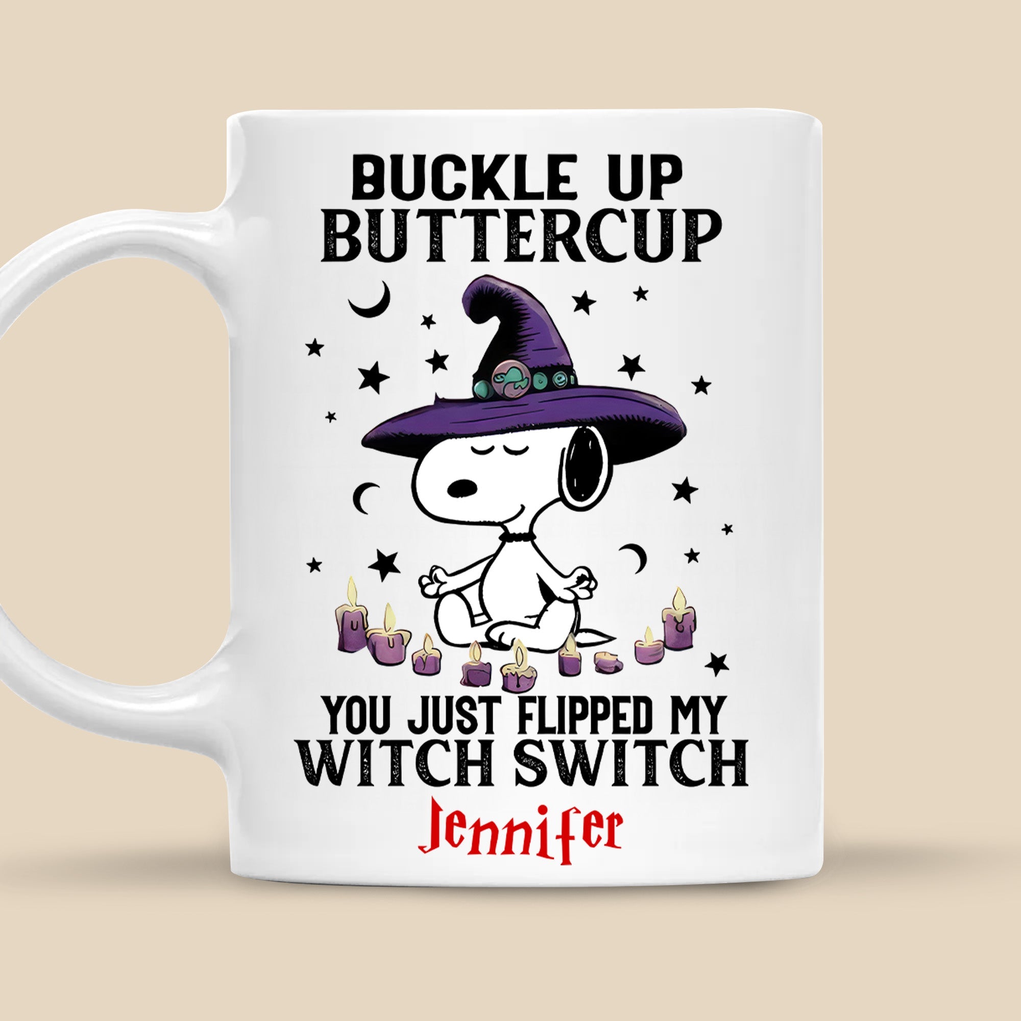 Personalized Halloween Mug Buckle Up Buttercup Gift for Family