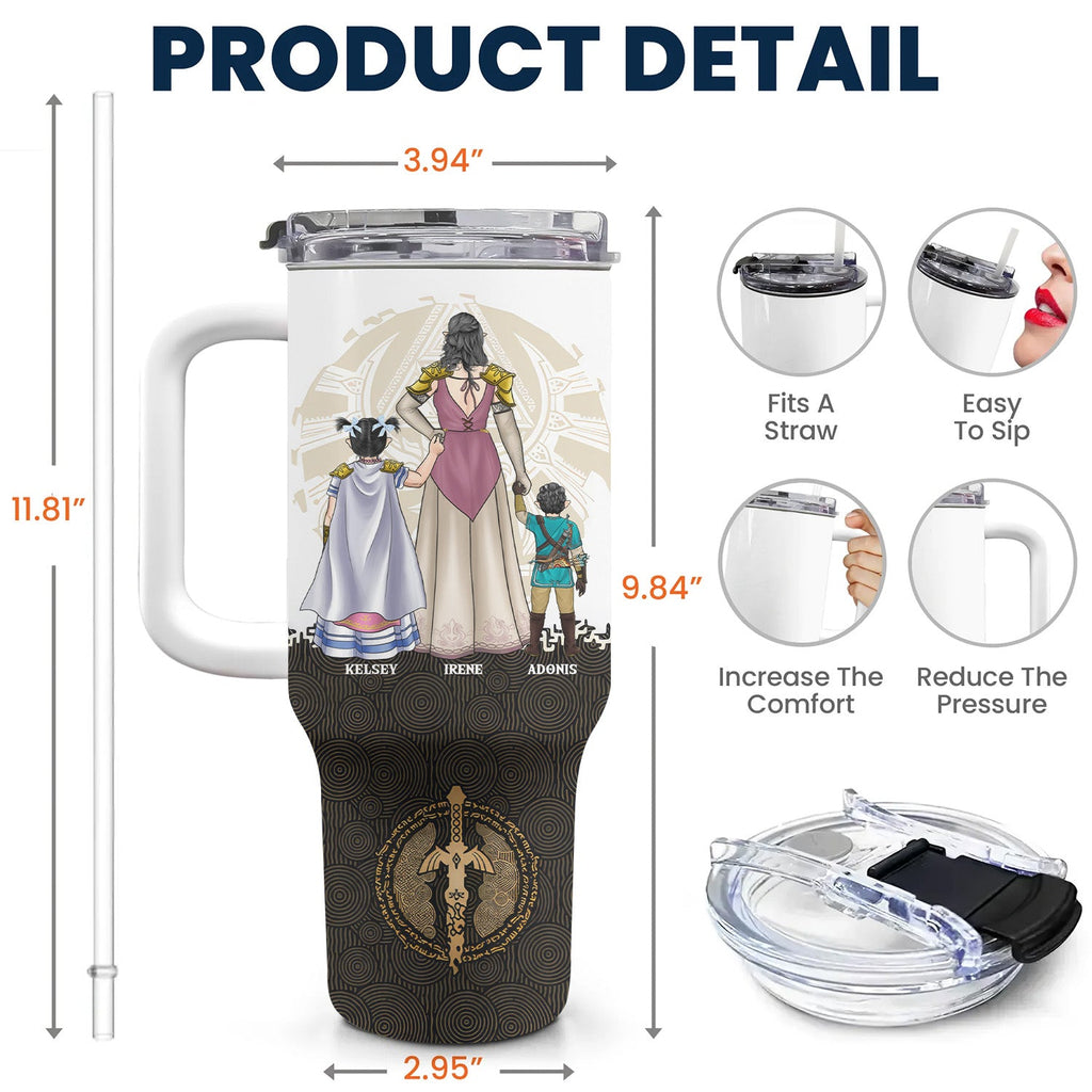 Personalized 40oz Tumbler for Mom with Legend of Mom Design - Gift for Mother's Day
