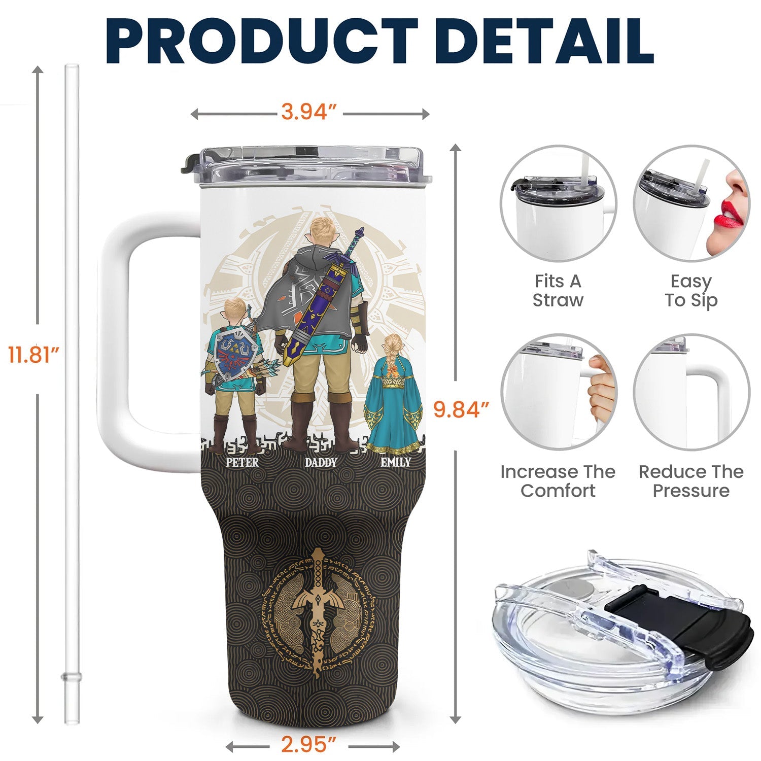 Personalized Legend Of Dad Tumbler 40oz Gift for Dad - Father's Day